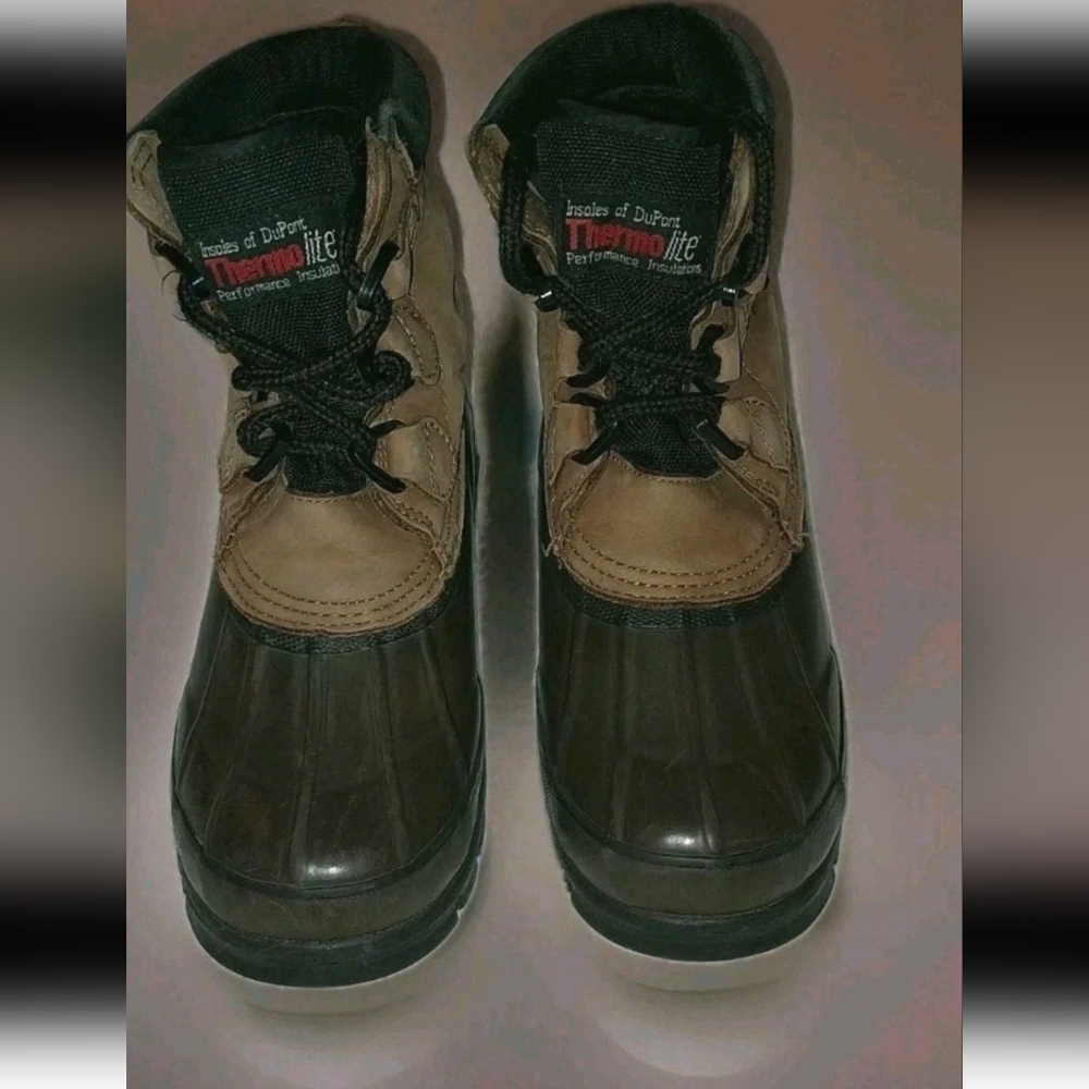 Thom McAn Brown and Black Rain & Snow Boots